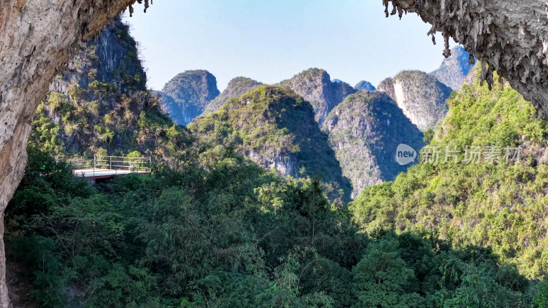 阳朔月亮山景区航拍图