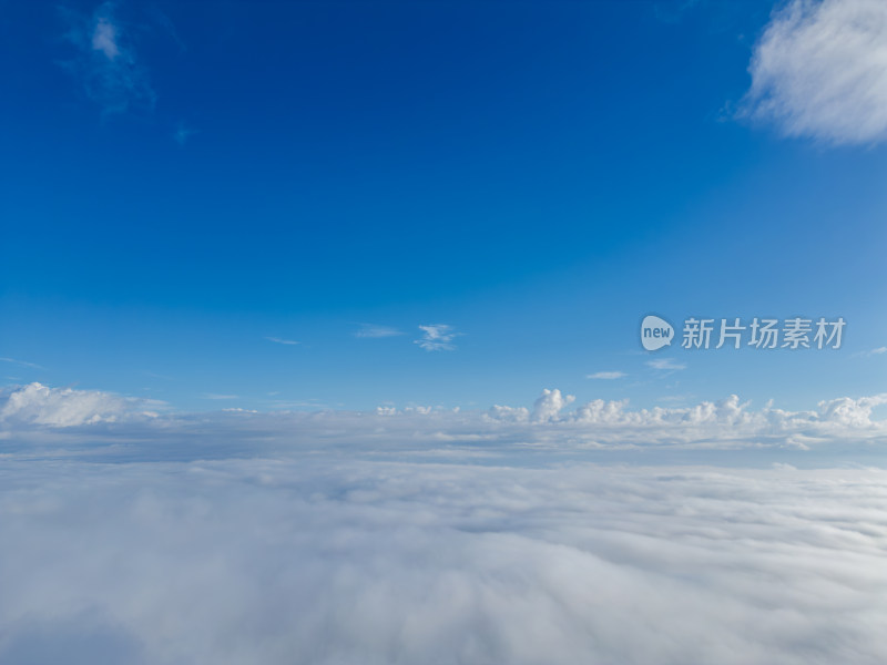 航拍景迈山云海之上的壮阔天空俯瞰全景