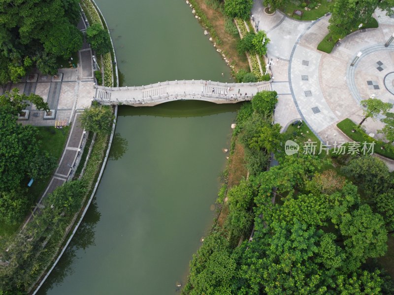 航拍广东省东莞市清溪镇城市风光