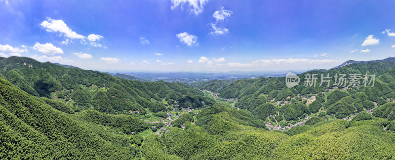 祖国青山绿色壮丽河山航拍全景图