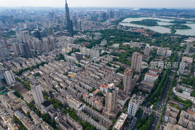 江苏南京城市大景航拍摄影图