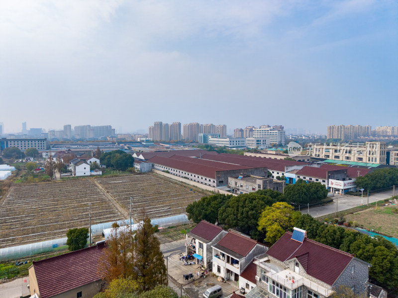 苏州农村房屋建筑航拍图