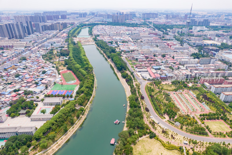 河南漯河城市建设航拍图