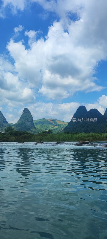 山水风光蓝天白云水景