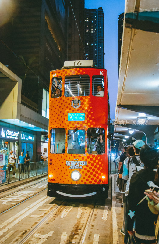 香港岛叮叮车风光