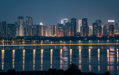 武汉沙湖大桥夜景