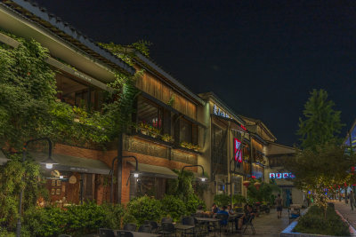 杭州胜利河美食街夜景