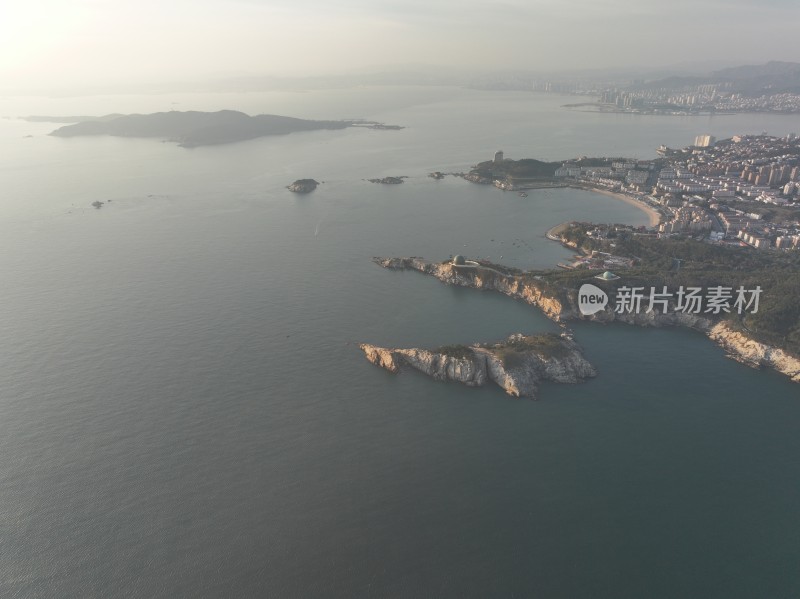 威海市孙家疃猫头山环海路山海城市风景