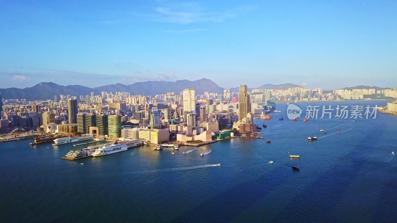 香港维多利亚港航拍