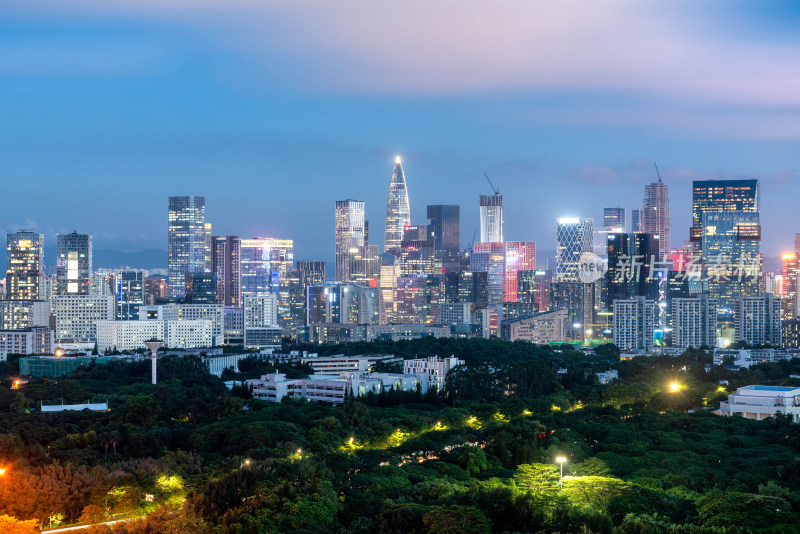 深圳南山海粤海街道夜景