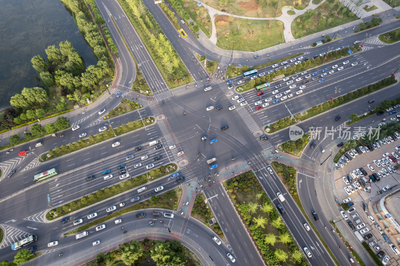 洛阳交通立交桥道路航拍