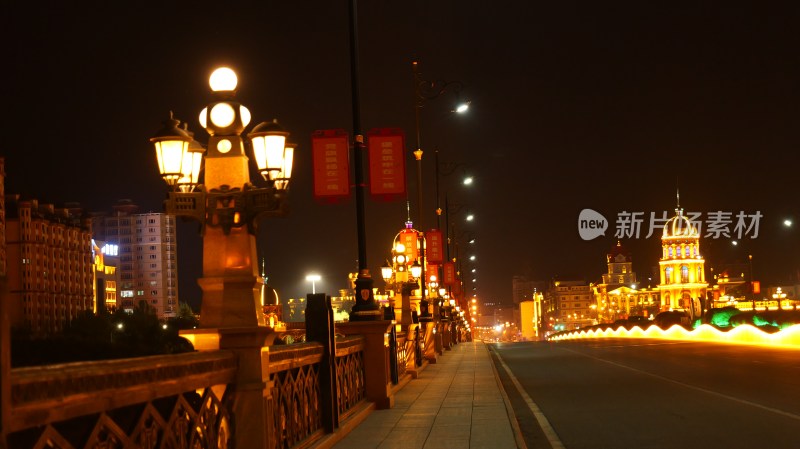 东宁市地标——东宁绥芬河大桥夜景