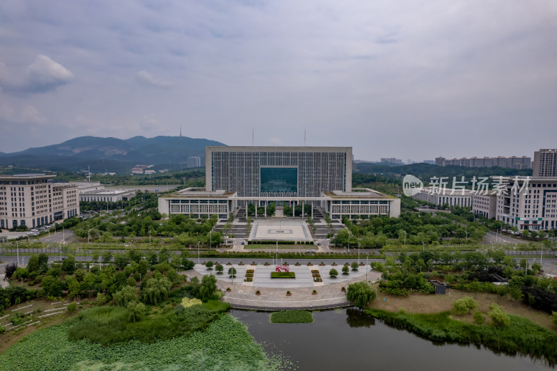 湖北襄阳城市风光旅游景区地标建筑航拍图