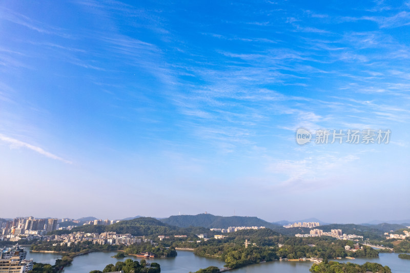 广东惠州西湖风景区航拍摄影图