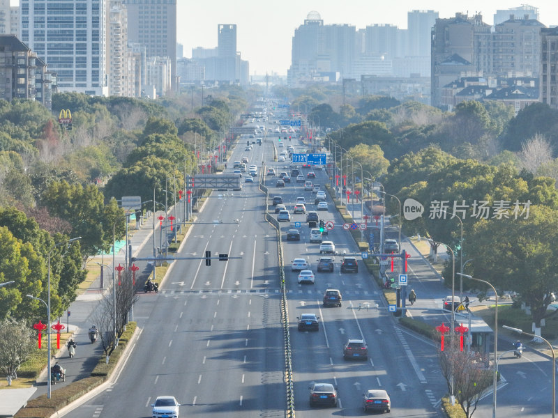 城市里的新春氛围