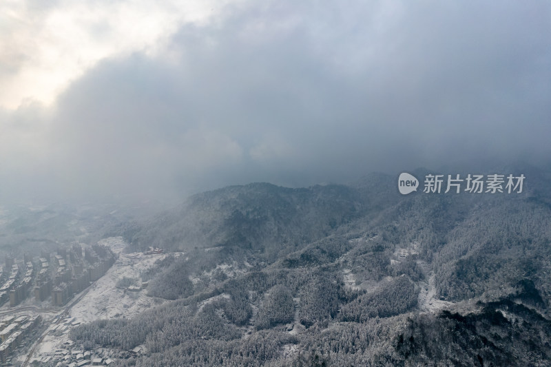 冬天雪景航拍