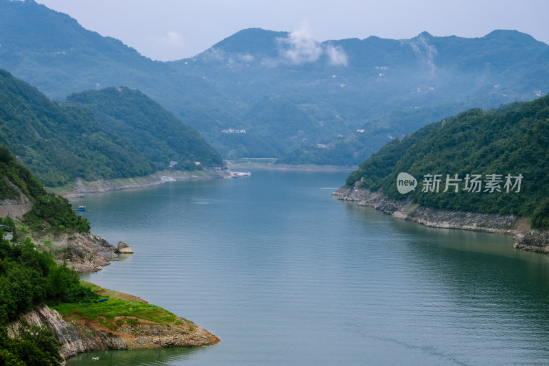 安康瀛湖汉江山水田园风光