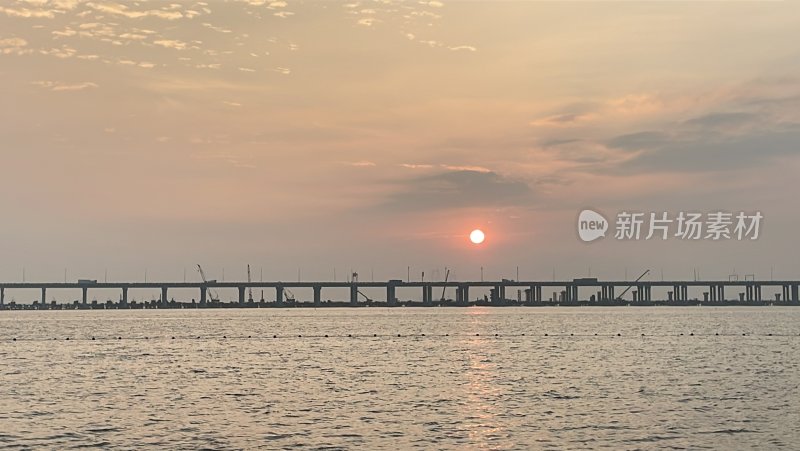 落日晚霞海边