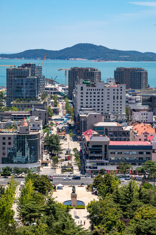 山东威海海滨风光建筑景观