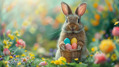 春日乐章：花间小兔与彩蛋的故事
