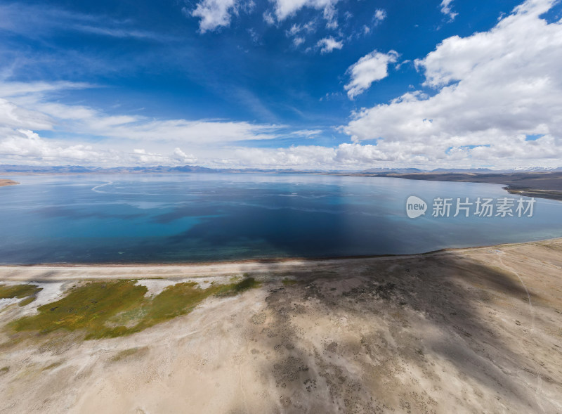 航拍西藏阿里地区普兰县玛旁雍措全景风光