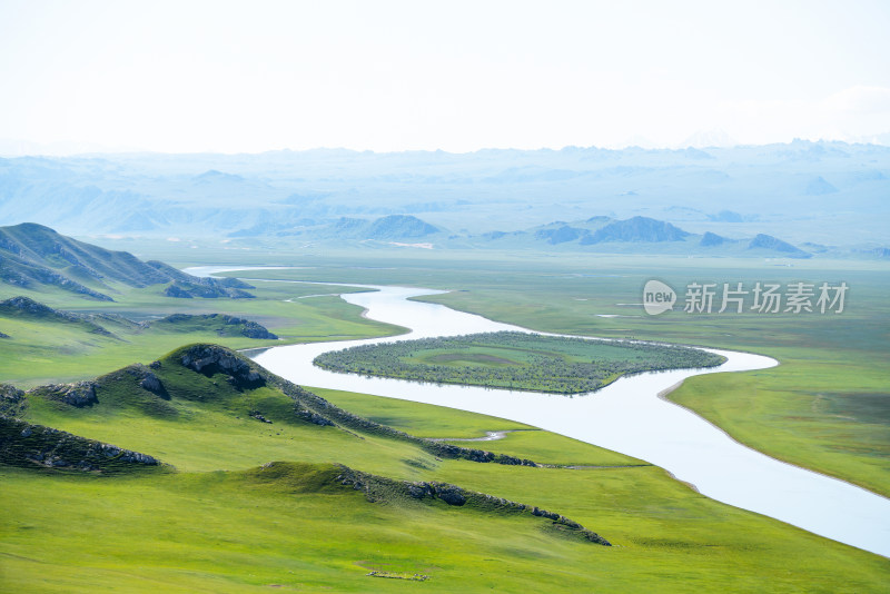 中国新疆伊犁巴音布鲁克草原风景