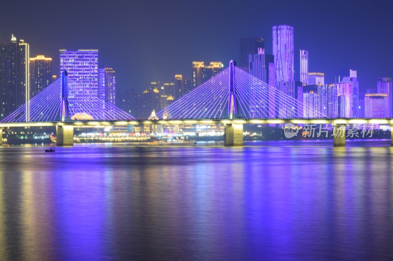 长沙城市天际线夜景