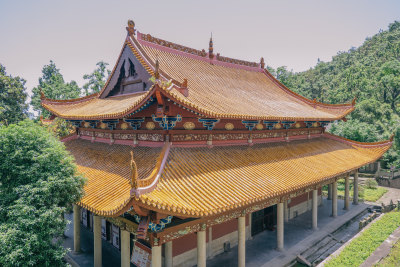 湖南长沙古麓山寺-佛寺寺庙建筑