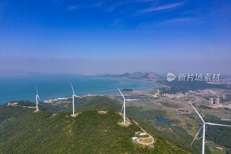 广东阳江海陵岛风吹大海航拍摄影图