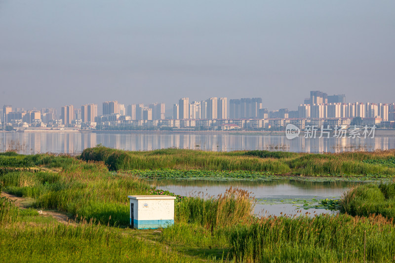 山东济宁邹城孟子湖湿地湖泊