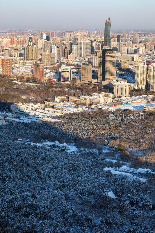 济南千佛山冬日雪景景观