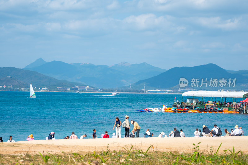 海南三亚西岛风景区游客旅游治愈唯美镜头