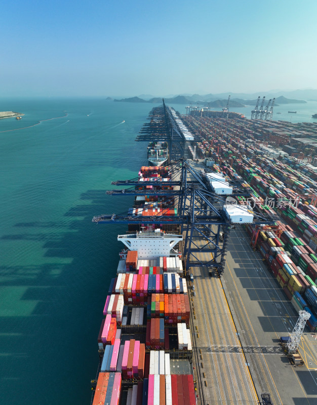 深圳市盐田区盐田港国际集装箱码头航拍