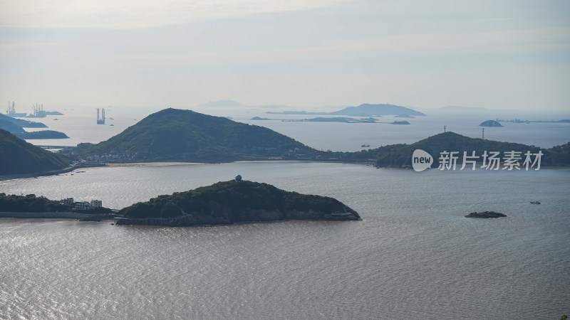 海上群岛风光的远景俯瞰图