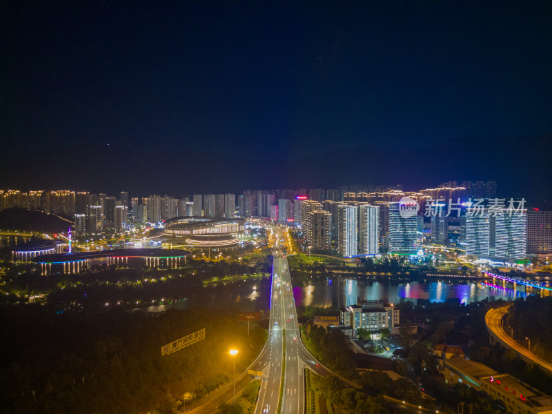 福建三明城市夜景