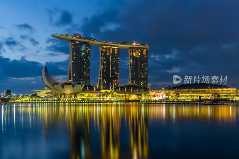 新加坡夜景城市