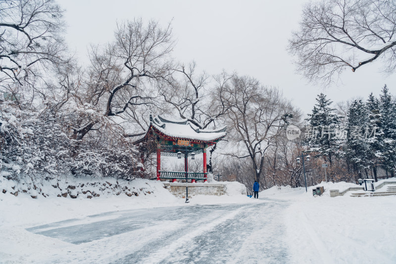 古建筑雪景