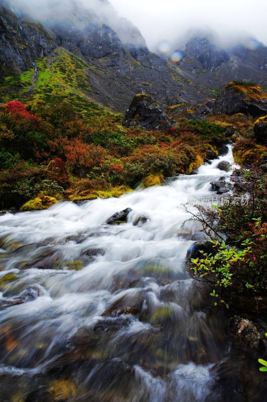 西藏噶玛沟山水自然风景