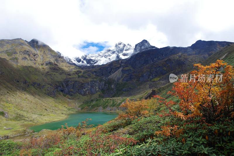 珠峰东坡雪山河流自然风景