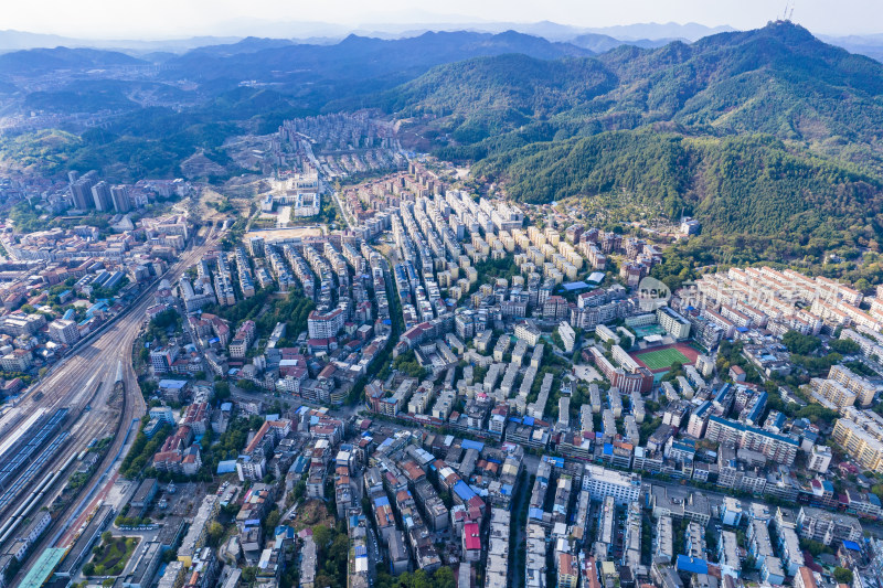 湖南湘西怀化城市建设航拍