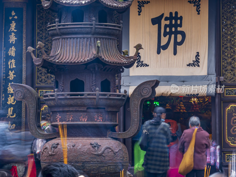 浙江普陀山法雨寺禅院建筑风光