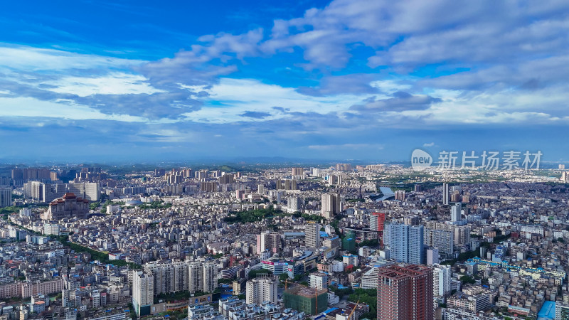 玉林城市大景城市全景航拍图