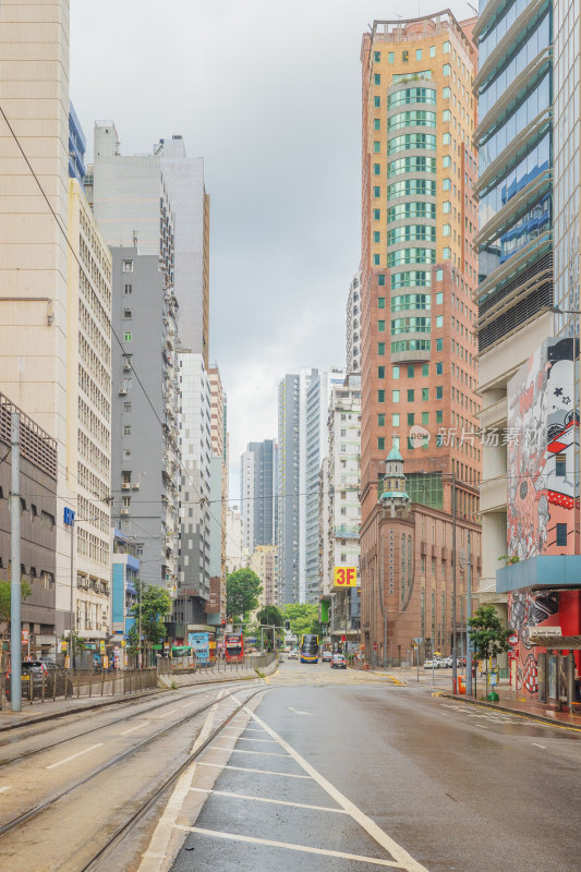 中国香港湾仔区轩尼诗道街头景观