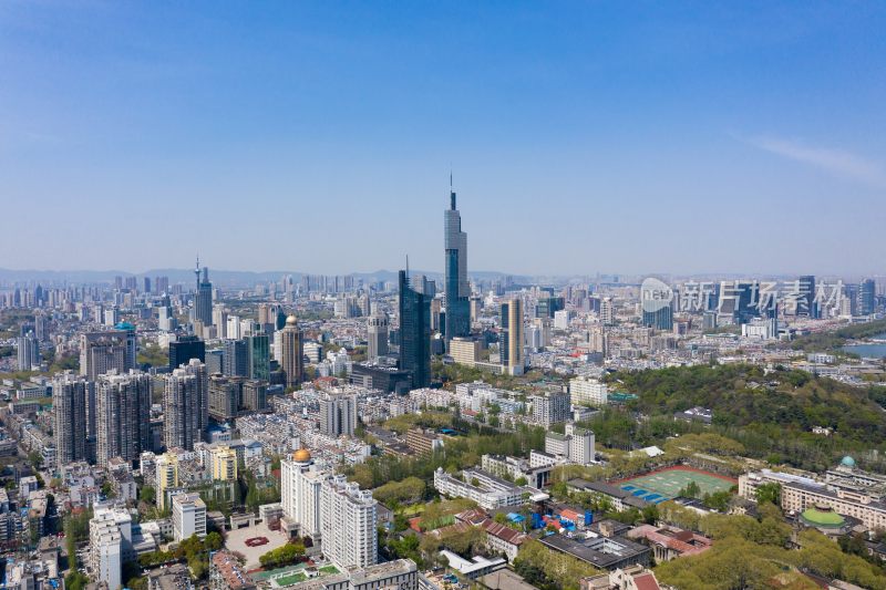 现代都市摩天大楼全景