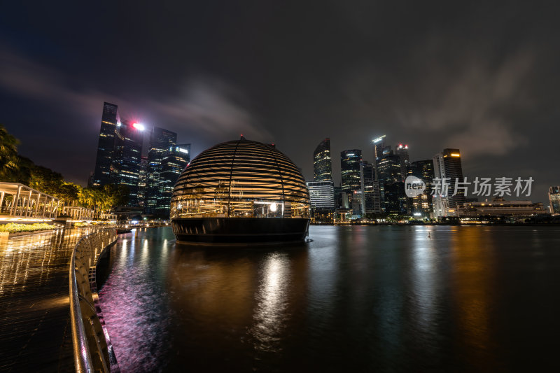 新加坡滨海湾金沙海滨奥林匹克夜景