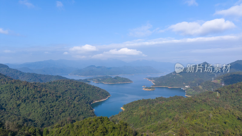 航拍韶关乳源南水湖国家湿地公园风光