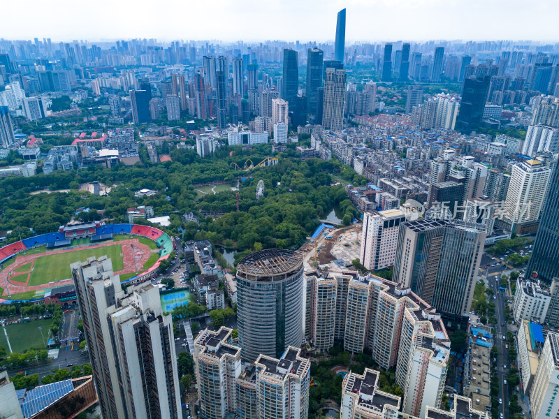 湖北武汉城市建设航拍图