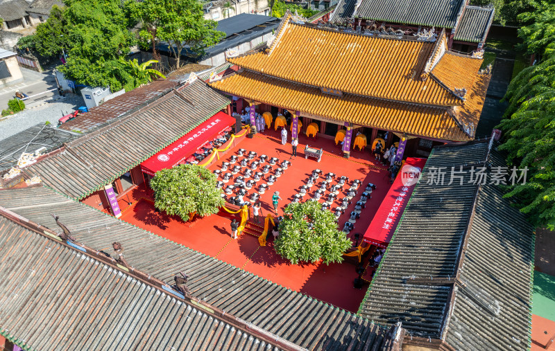 海南三亚崖州古城高视角历史文化航拍全景