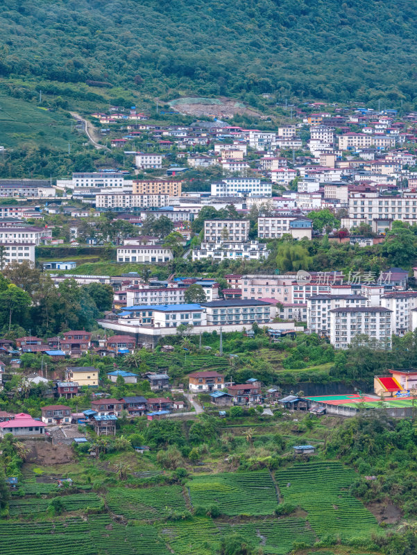 西藏林芝莲花圣地墨脱热带雨林云雾高空航拍