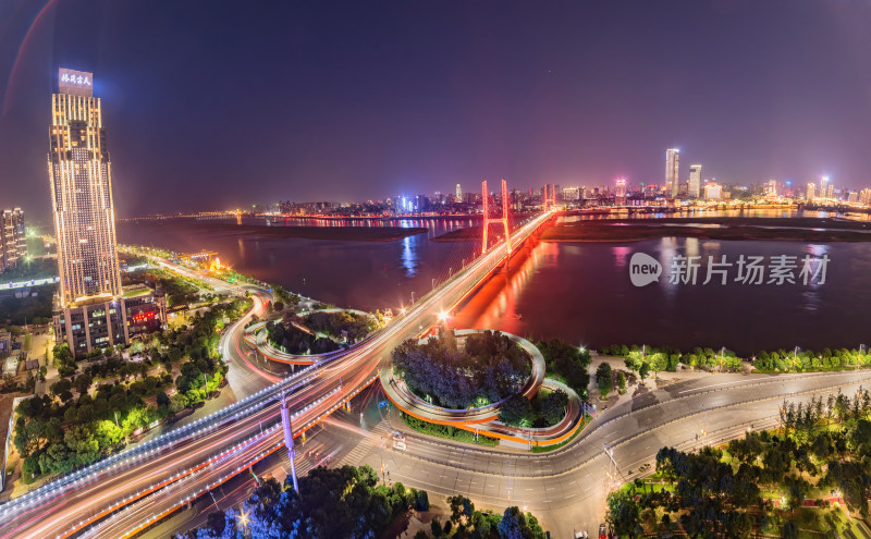 城市车流夜景延时